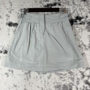 Daughters Of Liberation Skirt‎ Womens Size 0 Gray Buckle Accent Tencel Cotton